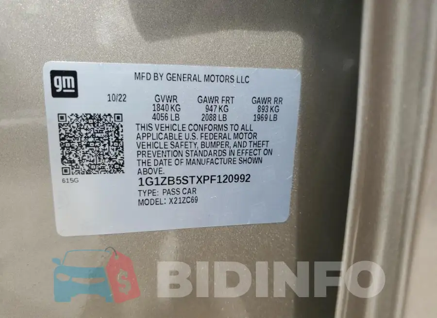 1G1ZB5STXPF120992 Photo# 12