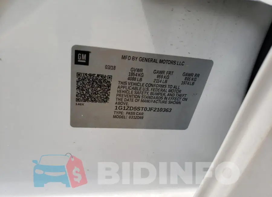 1G1ZD5ST0JF210363 Photo# 12