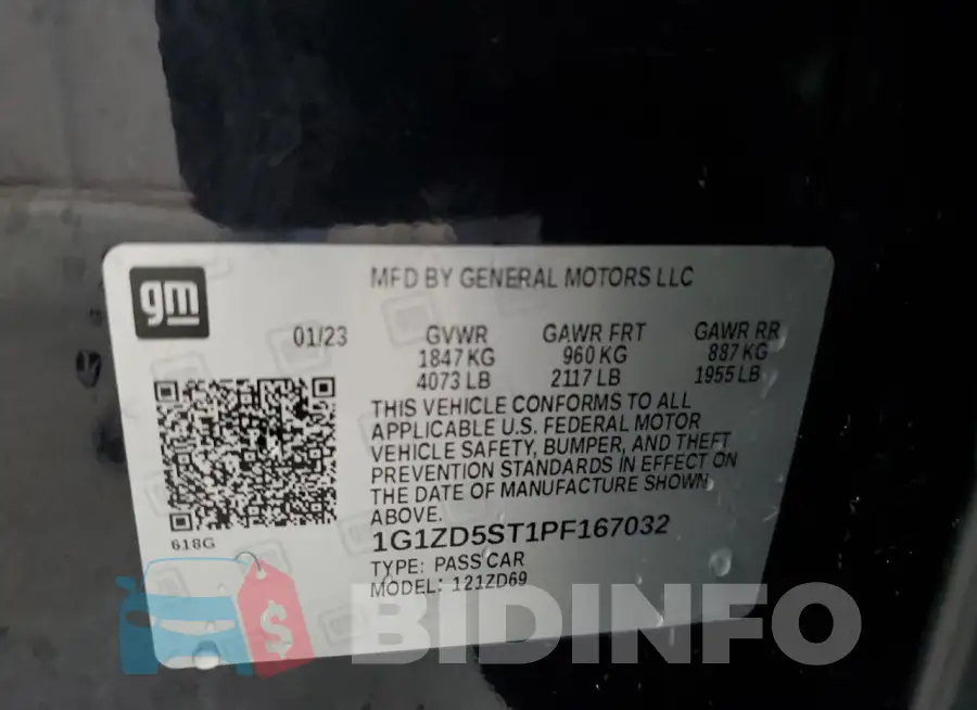 1G1ZD5ST1PF167032 Photo# 12