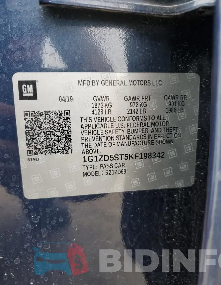 1G1ZD5ST5KF198342 Photo# 12