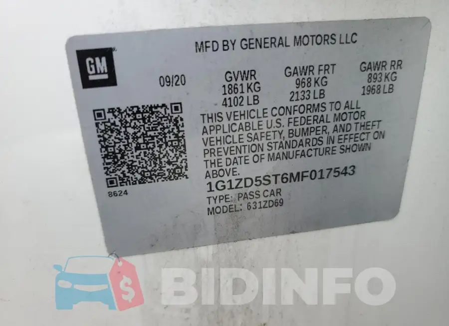 1G1ZD5ST6MF017543 Photo# 12