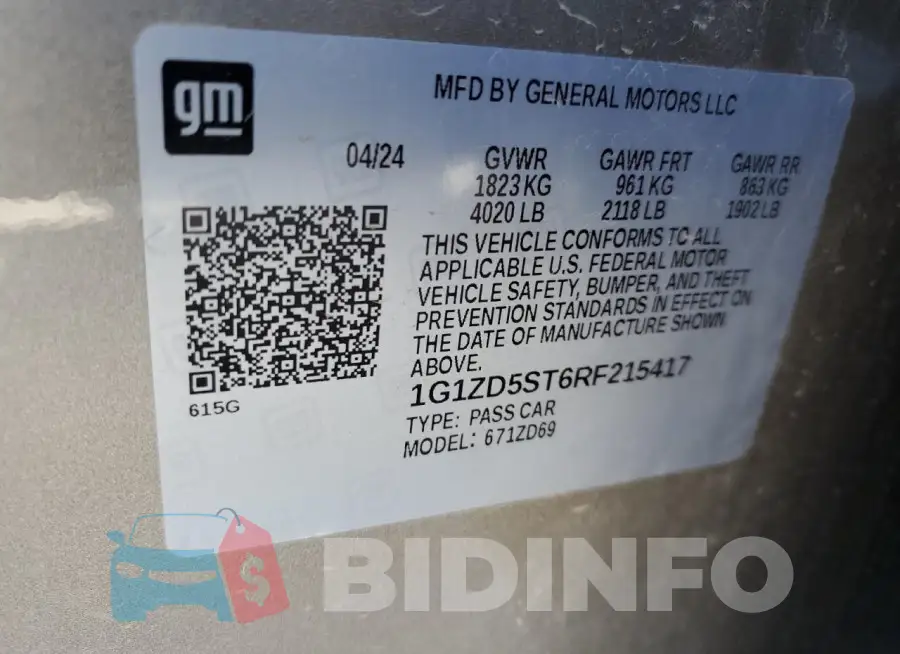1G1ZD5ST6RF215417 Photo# 12