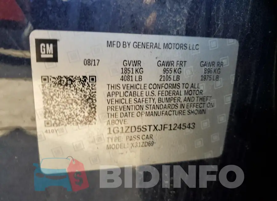 1G1ZD5STXJF124543 Photo# 12