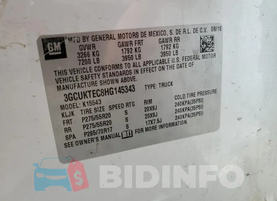 3GCUKTEC8HG145343 Photo# 12
