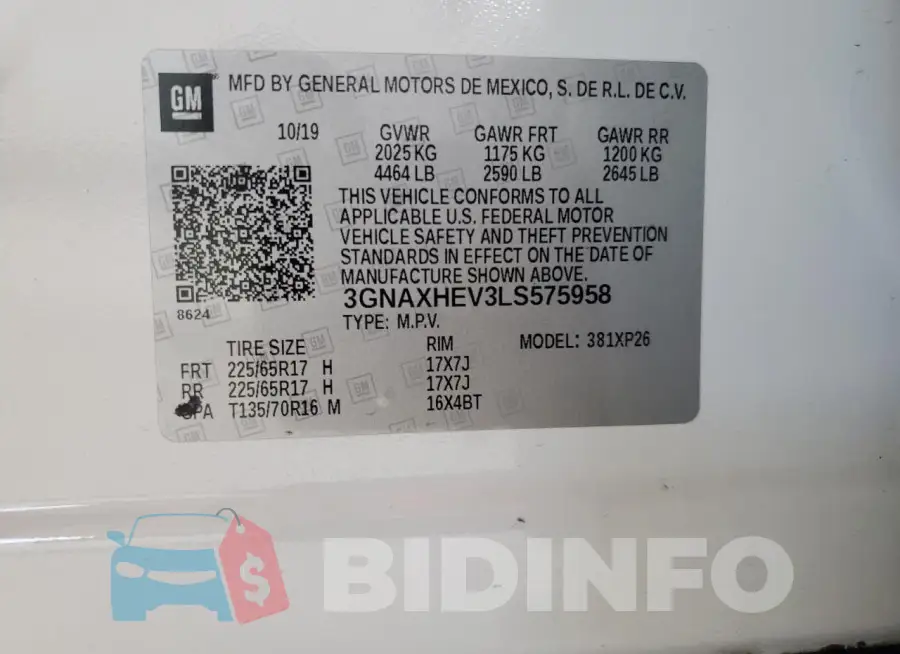 3GNAXHEV3LS575958 Photo# 14