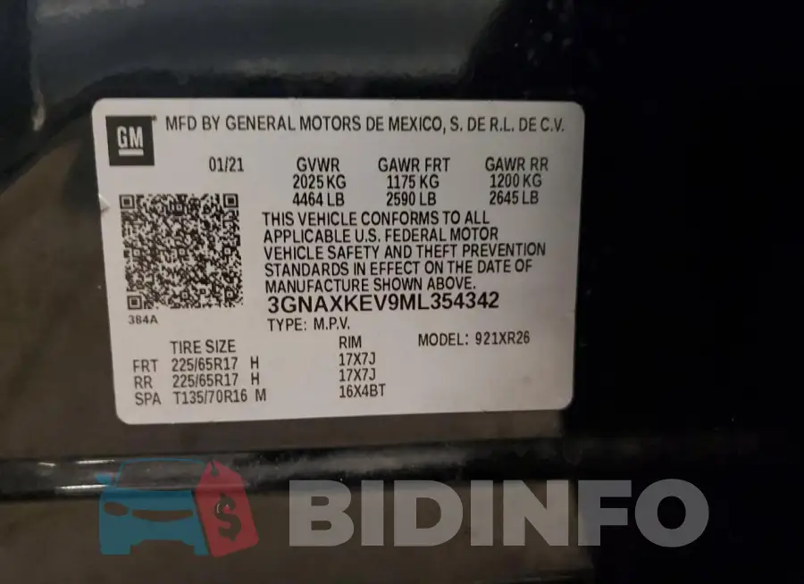 3GNAXKEV9ML354342 Photo# 13
