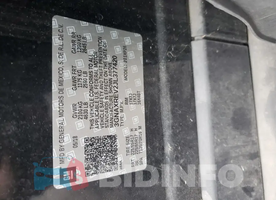 3GNAXREV2JL377420 Photo# 13