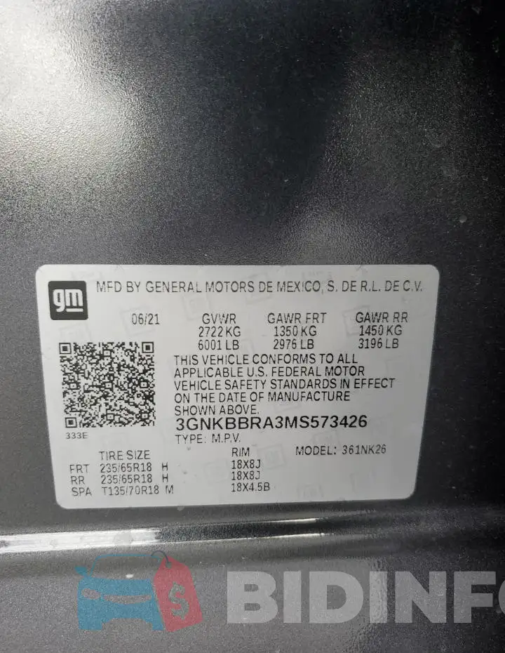 3GNKBBRA3MS573426 Photo# 13