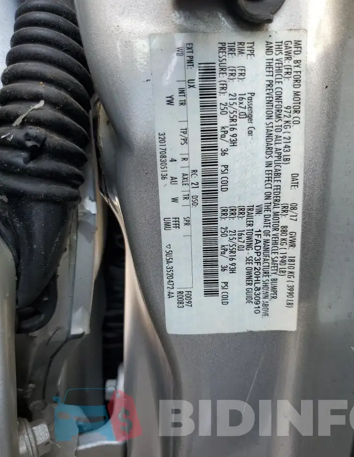 1FADP3F20HL330910 Photo# 12