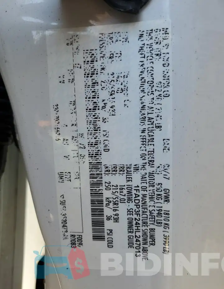 1FADP3F24HL247013 Photo# 12