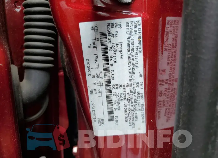 1FADP3F2XHL335371 Photo# 12