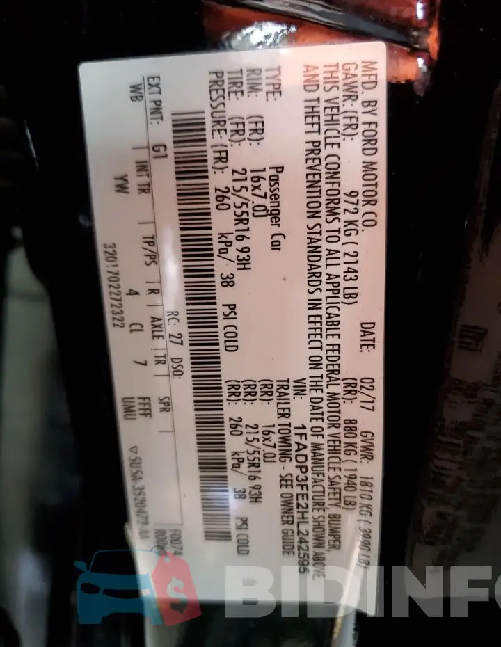 1FADP3FE2HL242595 Photo# 12