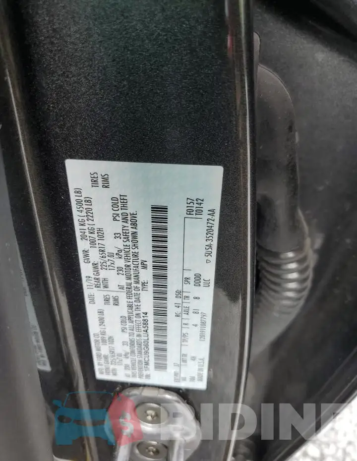 1FMCU9G60LUA58814 Photo# 13