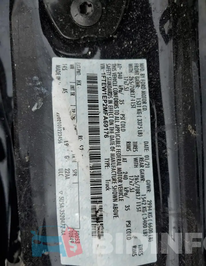 1FTEW1EP2MFA69176 Photo# 12