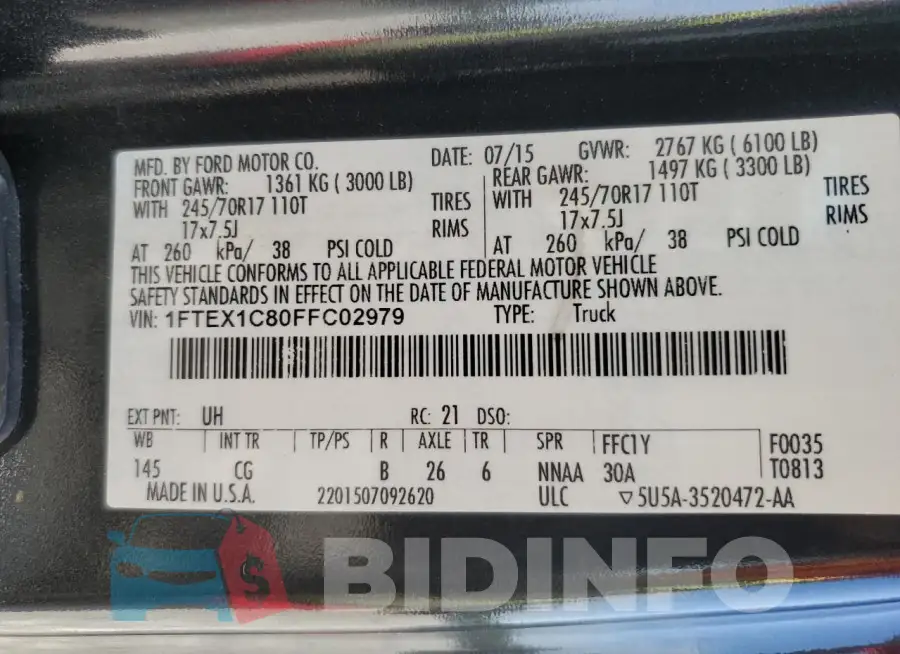 1FTEX1C80FFC02979 Photo# 12