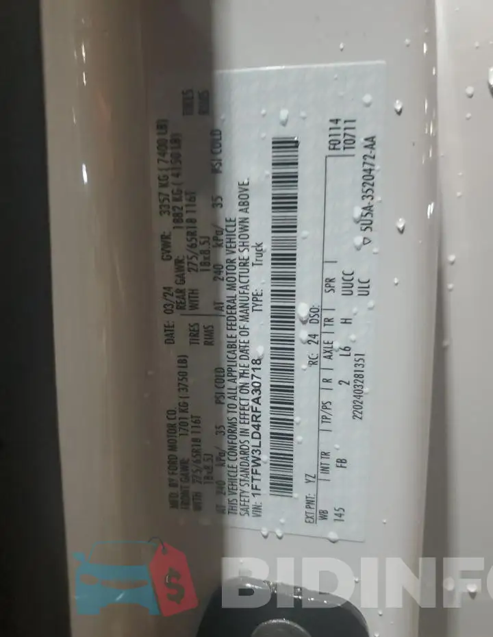 1FTFW3LD4RFA30718 Photo# 12