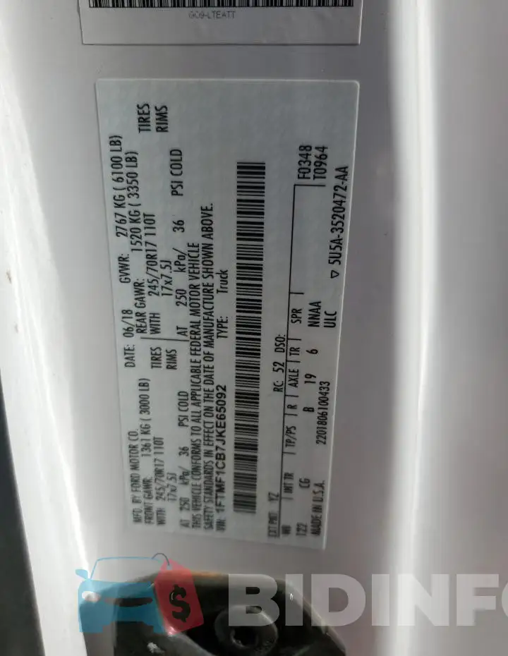 1FTMF1CB7JKE65092 Photo# 12