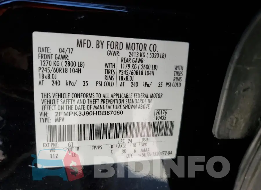 2FMPK3J90HBB87060 Photo# 14