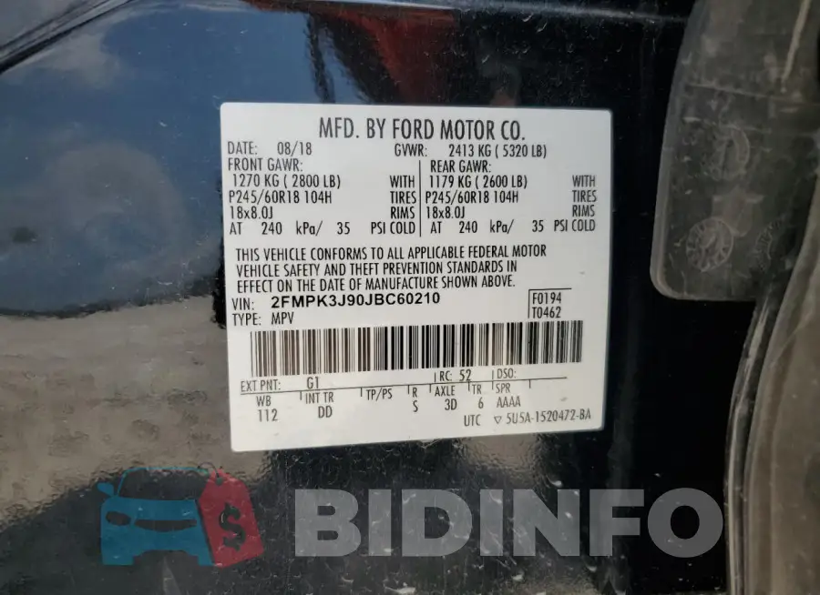 2FMPK3J90JBC60210 Photo# 13