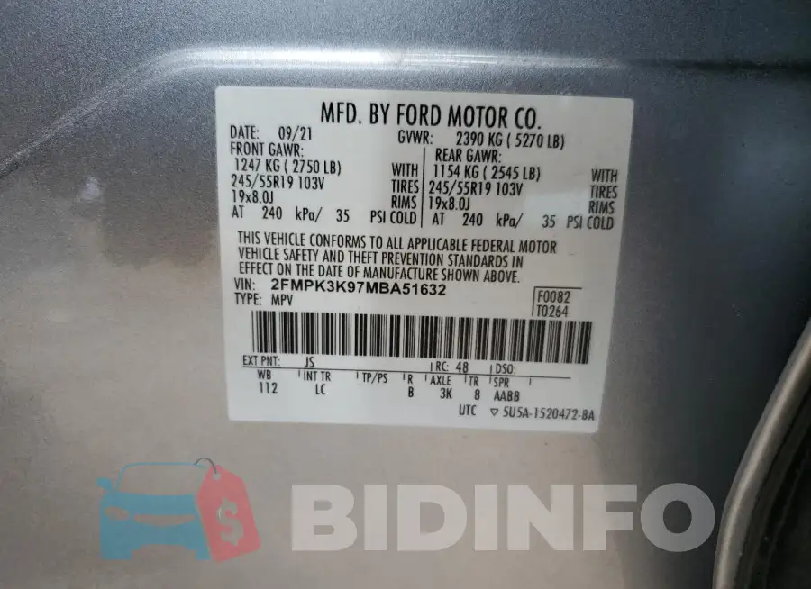 2FMPK3K97MBA51632 Photo# 12