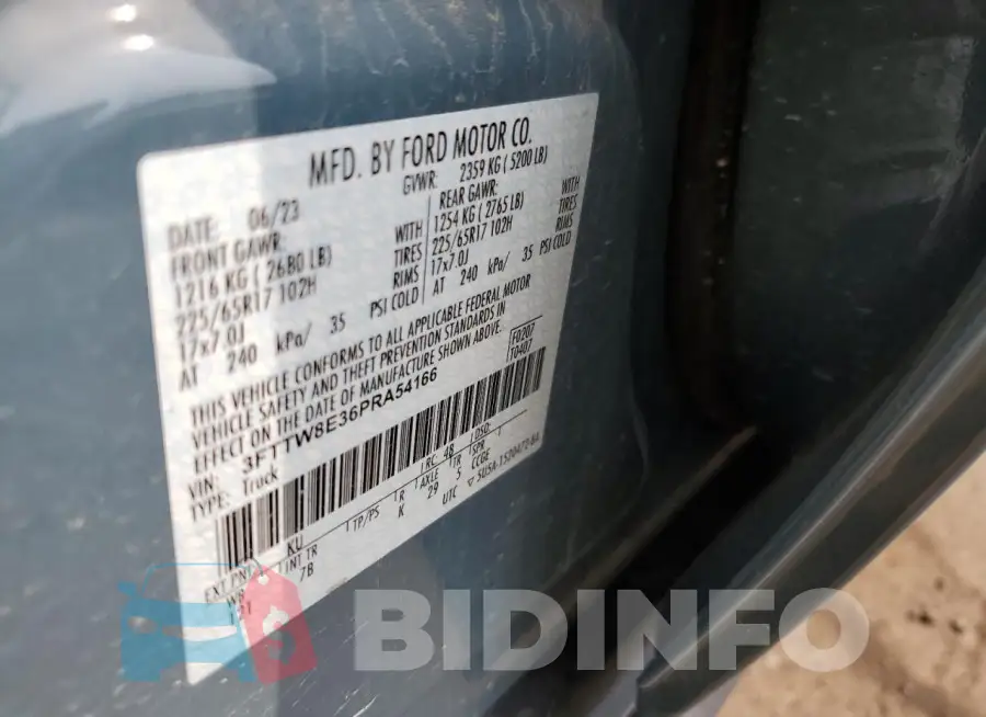 3FTTW8E36PRA54166 Photo# 13
