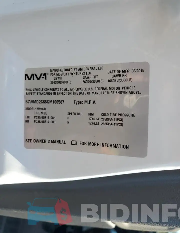 57WMD2C68GM100587 Photo# 13