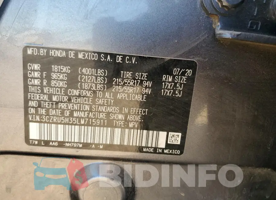 3CZRU5H35LM715911 Photo# 14