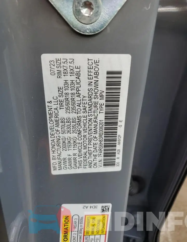 7FARS6H83RE006201 Photo# 13