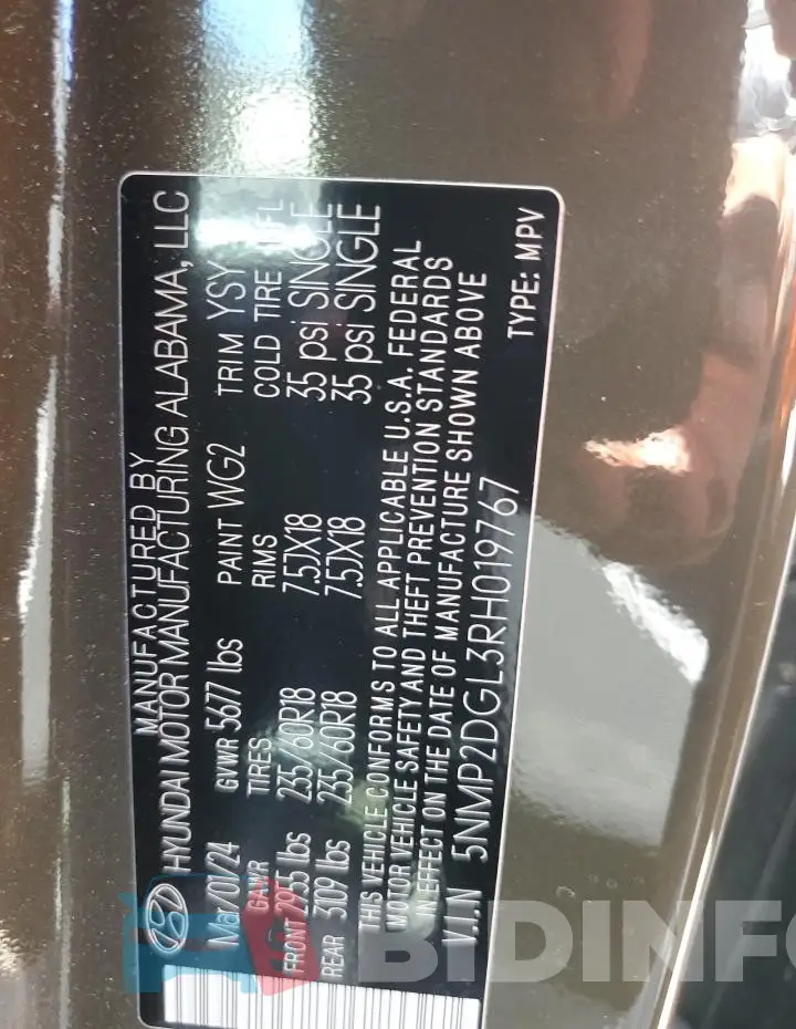 5NMP2DGL3RH019767 Photo# 13