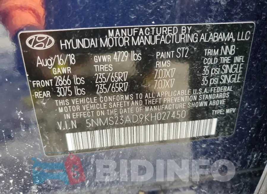 5NMS23AD9KH027450 Photo# 12