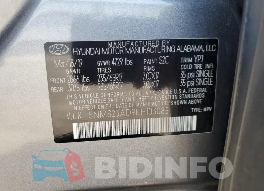 5NMS23AD9KH103085 Photo# 12