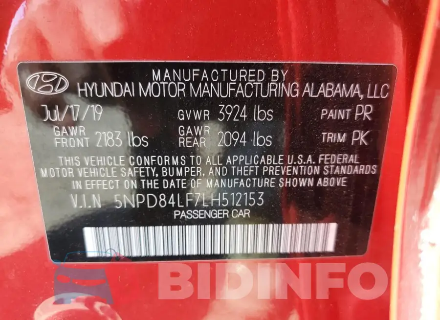 5NPD84LF7LH512153 Photo# 12