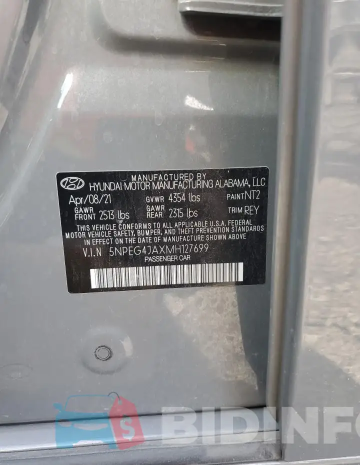 5NPEG4JAXMH127699 Photo# 12