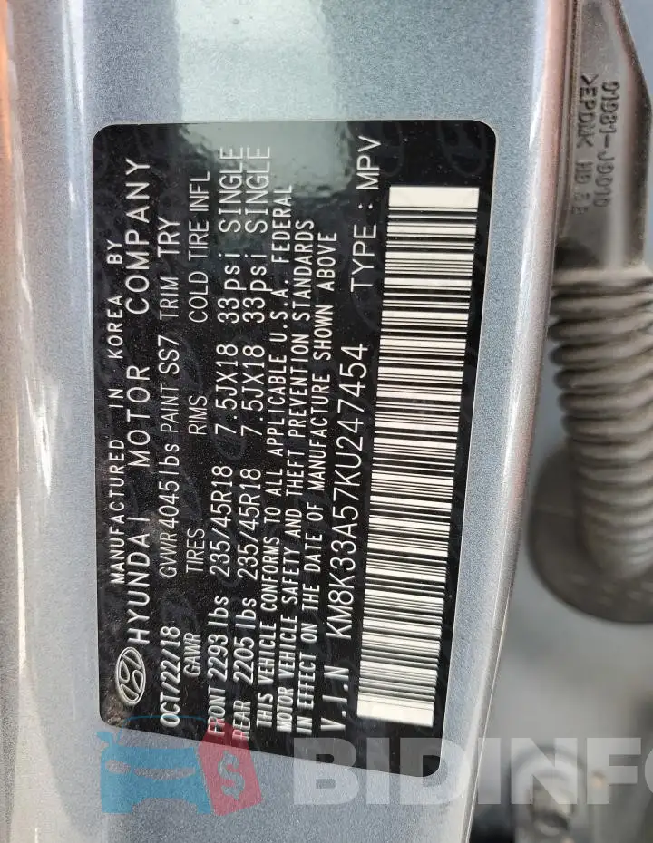 KM8K33A57KU247454 Photo# 14