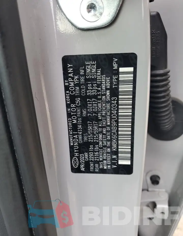 KM8K6CAB9PU040343 Photo# 12