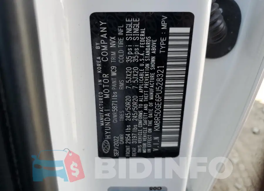 KM8R5DGE6PU528321 Photo# 13