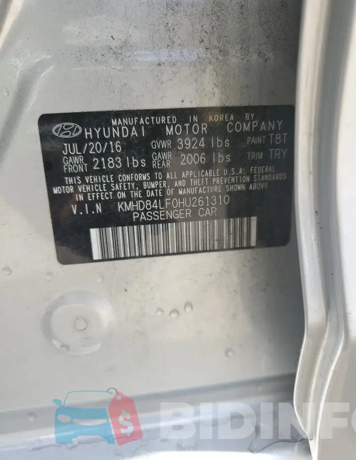 KMHD84LF0HU261310 Photo# 12