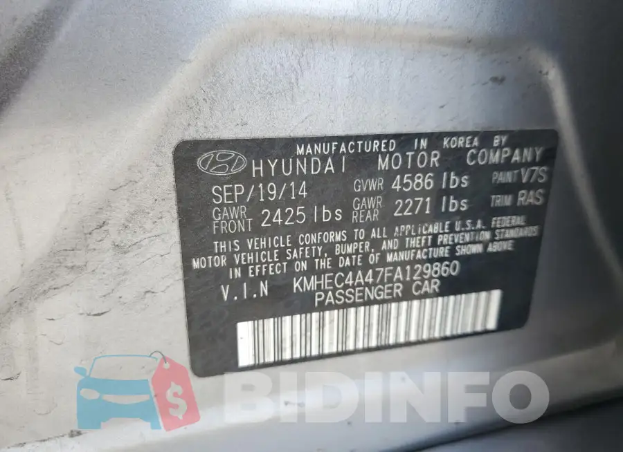 KMHEC4A47FA129860 Photo# 12