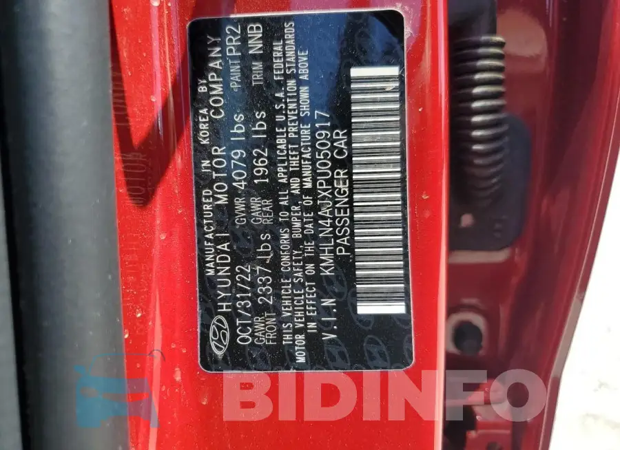 KMHLN4AJXPU050917 Photo# 13