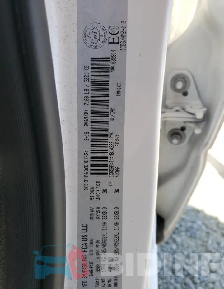 1C6SRFKT4KN814383 Photo# 12
