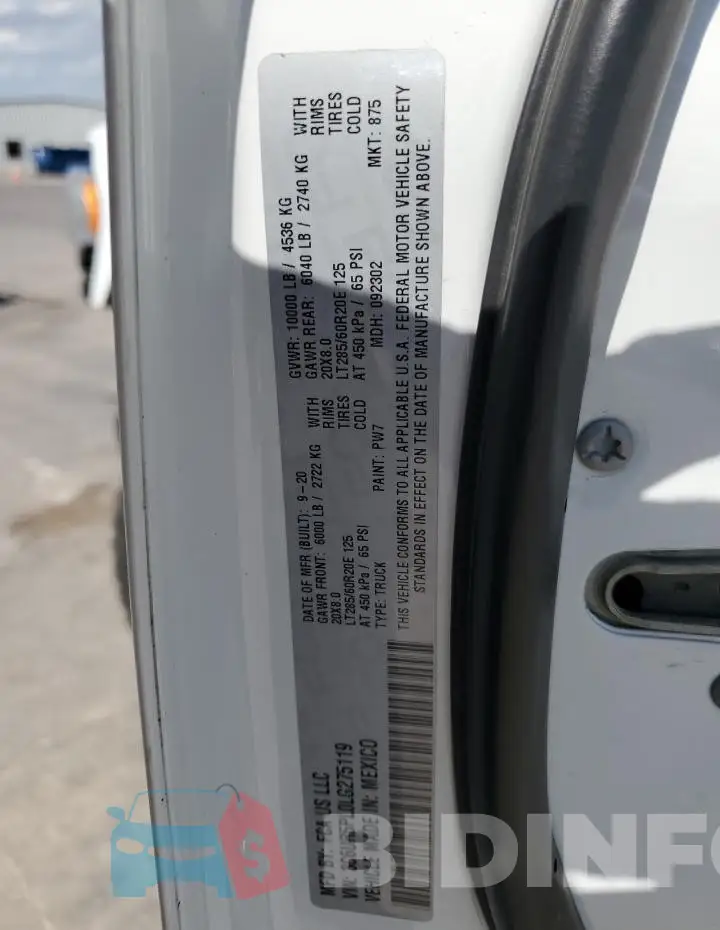3C6UR5PL0LG275119 Photo# 13