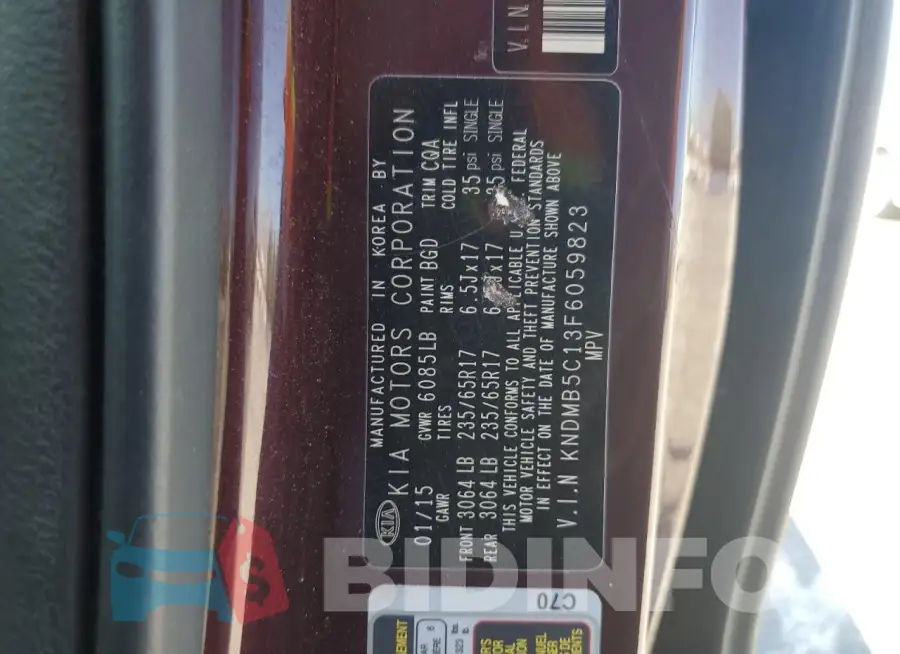 KNDMB5C13F6059823 Photo# 14