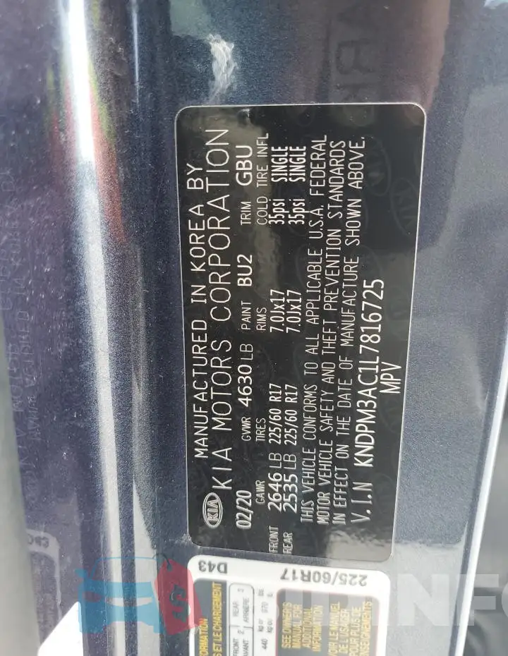 KNDPM3AC1L7816725 Photo# 12