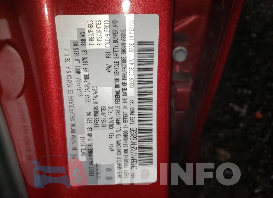 3MZBM1V72FM158836 Photo# 12