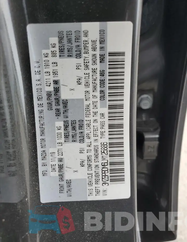 3MZBPBDM6LM125886 Photo# 13
