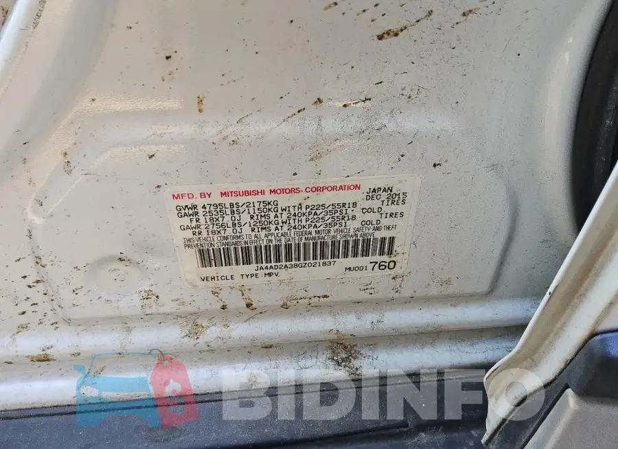 JA4AD2A38GZ021837 Photo# 13