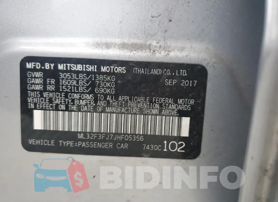 ML32F3FJ7JHF05356 Photo# 13