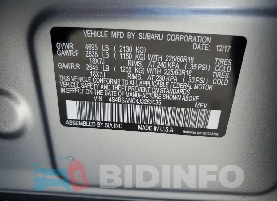 4S4BSANC4J3282036 Photo# 12