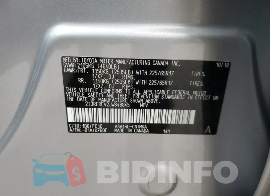 2T3RFREV2JW848845 Photo# 13