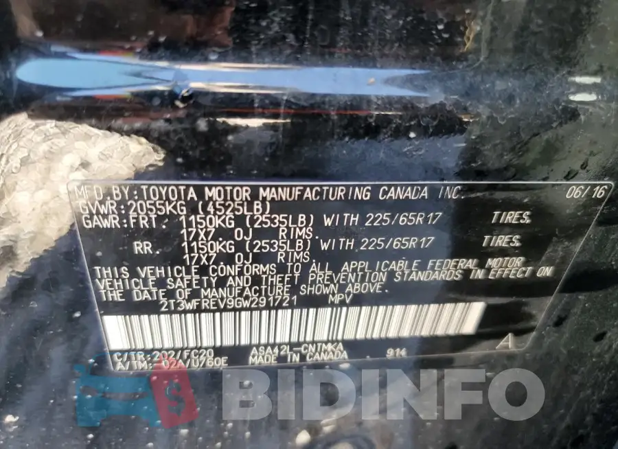 2T3WFREV9GW291721 Photo# 13